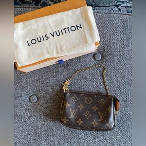 Authentic Louis Vuitton Monogram Mini Pochette Accessories